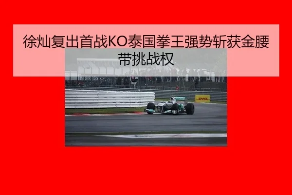 徐灿复出首战KO泰国拳王强势斩获金腰带挑战权